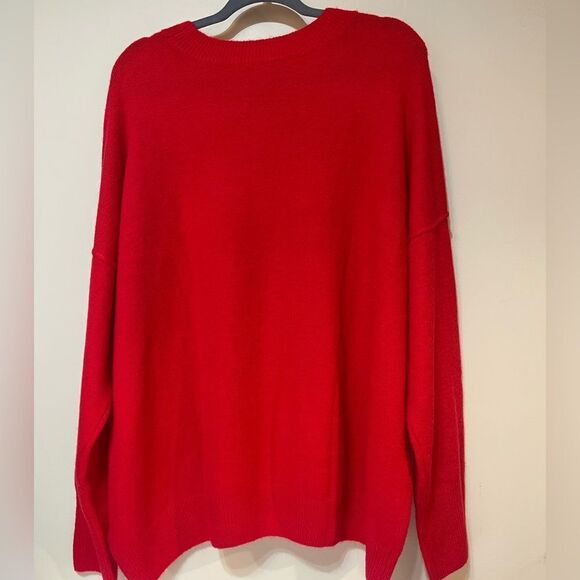 Vince Camuto Bright Cherry Red Love Sweater NWT - Picture 5 of 16